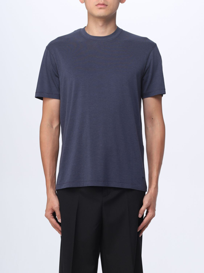 Tom Ford Teal Lyocell T-shirt In Blue