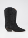 Isabel Marant Ankle Boots In Luxurious Calf Velvet Leather With Sleek Design And Quality Finish In Black