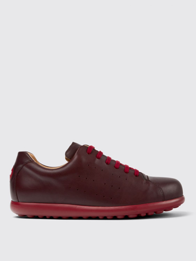 Camper Brogue Shoes  Men In Burgundy