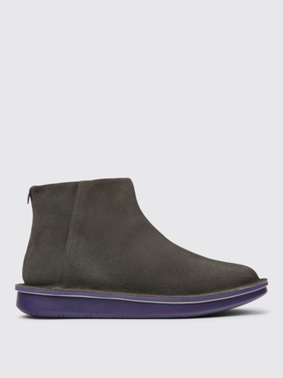 Camper Flat Ankle Boots  Woman In Grey
