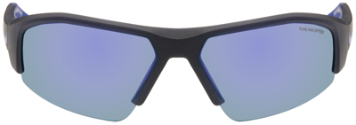 Nike Black Skylon Ace 22 Sunglasses In Matte Obsidian/viole
