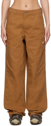 NIKE BROWN DOUBLE PANEL TROUSERS