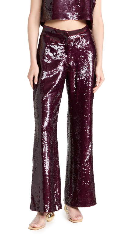 Sabina Musayev Christopher Trousers In Ruby Wine