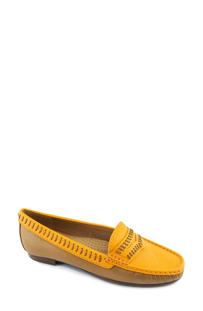 Driver Club Usa Maple Ave Penny Loafer In Cheddar Napa Soft