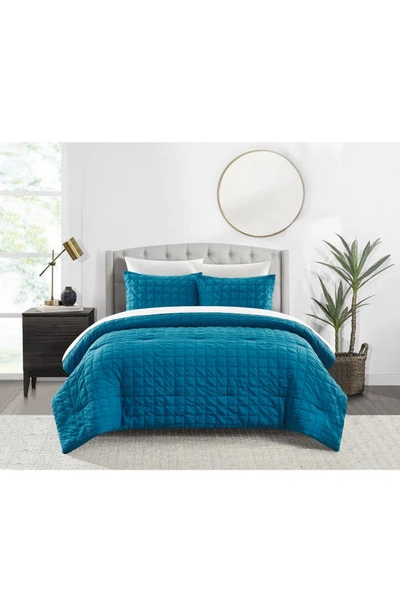 Chic Jessa Washed Garment Dyed 7-piece Comforter Set In Blue