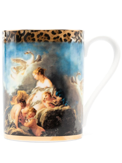Roberto Cavalli Home Wild Leda-print Porcelain Mug In Jc018