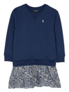 Polo Ralph Lauren Cotton Sweater Dress In Blue