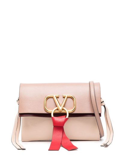 Valentino Old Rose Leather V-Ring Shoulder Bag Valentino