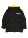 Dsquared2 D2j406u Jacket Dsquared Glossy Hooded Padded Jacket With Logo In Black