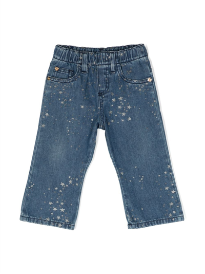 Versace Babies' Mid-rise Straight Jeans In Blue