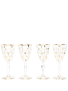 LES-OTTOMANS CRYSTAL GOBLET GLASSES (SET OF FOUR)