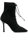 ALEVÌ LOVE RIBBED-KNIT ANKLE BOOTS
