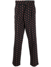 PIERRE-LOUIS MASCIA DYLAN WOOL-BLEND JACQUARD TROUSERS