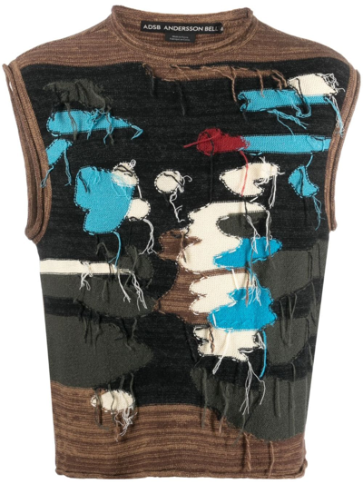 Andersson Bell Crew-neck Knit Vest In Brown | ModeSens