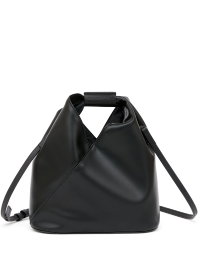 Mm6 Maison Margiela Japanese Leather Tote Bag In Black