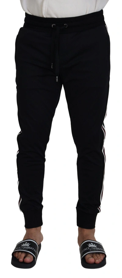 Dolce & Gabbana Black Dg Print S Jogger Pants