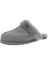 Ugg Caviar Scuffette Ii Textured Metallic Sheepskin Slippers In Grey