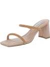 Steve Madden Lilah Womens Block Heel Dress Sandals In Beige