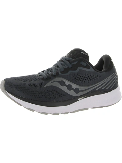 Saucony Ride 14 Womens Gym Fitness Running Shoes In Grey