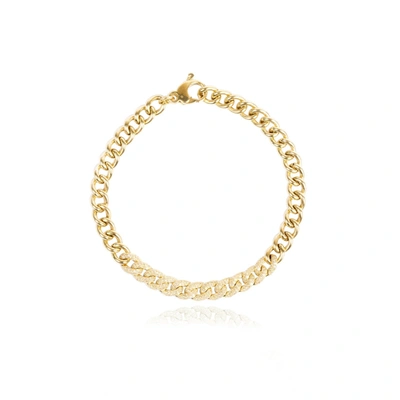 The Lovery Diamond Cuban Link Bracelet In Gold