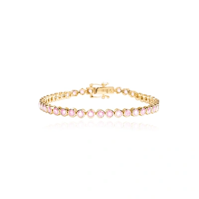 The Lovery Pink Sapphire Bezel Bracelet