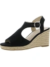 Lifestride Tersa Womens Faux Suede Ankle Strap Wedge Heels In Multi