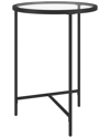 Abraham + Ivy Berenson 18 Wide Round Side Table With Glass Top