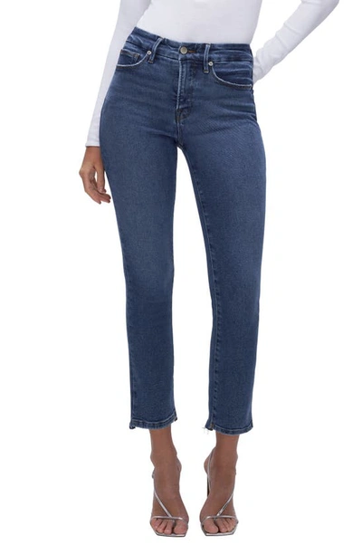 Good American Good Straight Indigo Straight Leg Jean In Blue