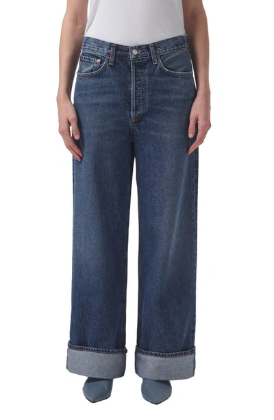 Agolde Dame High Waist Wide Leg Organic Cotton Jeans In Control