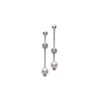 Mikimoto 18k White Gold Akoya Diamond 0.44ct Pearl Earrings - Pel757dw In White