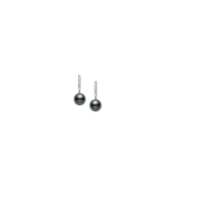 Mikimoto Classic Elegance Black South Cultured Pearl Sea Lever Back Earrings - Pea1008bdw