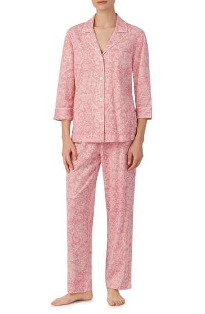 Lauren Ralph Lauren Print Pajamas In Pink Paisley