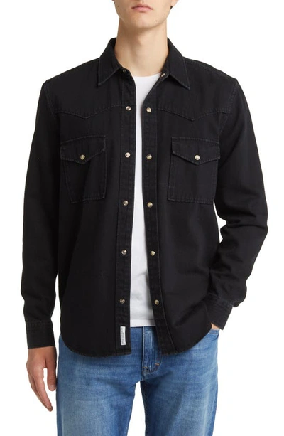 Closed Western Cotton Snap-up Shirt In Black