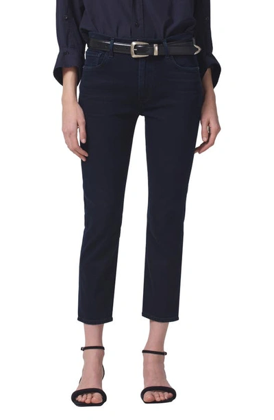 Citizens Of Humanity Isola Crop Straight Leg Jeans In Blue