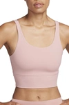 Nike Women's Zenvy Light-support Non-padded Longline Sports Bra In Pink