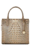 Brahmin Small Caroline Croc Embossed Leather Satchel In Cliffside