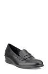 Ecco Felicia Wedge Penny Loafer In Black