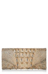 Brahmin Veronica Melbourne Croc Embossed Leather Envelope Wallet In Cliffside