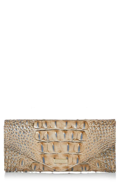 Brahmin Veronica Melbourne Croc Embossed Leather Envelope Wallet In Cliffside