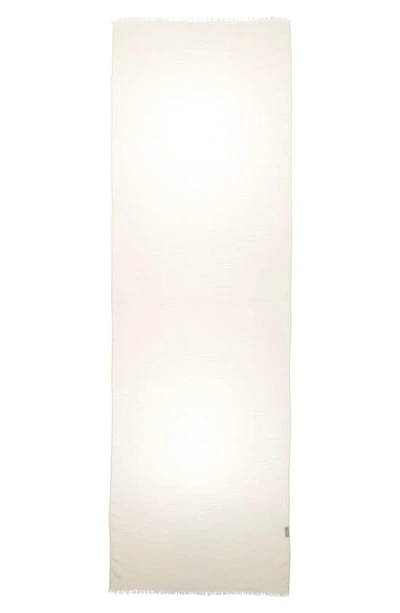 Akris Crystal Embellished Cashmere-silk Scarf In 011 Ecru
