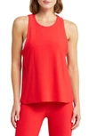 Beyond Yoga Featherweight Rebalance Tank In Candy Apple Red Heather