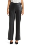 ANNE KLEIN ANNE KLEIN PULL-ON FAUX LEATHER PANTS