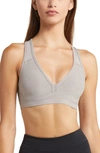 Beyond Yoga Lift Your Spirits Sports Bra In Birch Heather