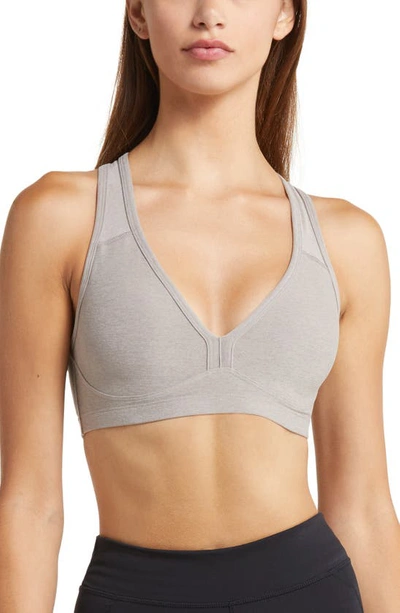 Beyond Yoga Lift Your Spirits Sports Bra In Birch Heather