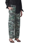 CITIZENS OF HUMANITY MARCELLE CAMO PRINT LOW RISE BARREL CARGO PANTS