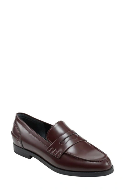 Marc Fisher Ltd Milton Loafer In Dark Red