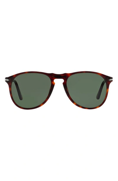 Persol 55mm Pilot Sunglasses In Havana/green Solid