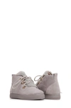 Childrenchic Faux Shearling Lined Bootie Sneaker In Grey