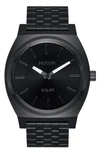 Nixon Time Teller Solar Bracelet Watch, 40mm In All Black / White