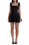 House Of Cb Jemima Ruffle Cotton Blend Sundress In Black